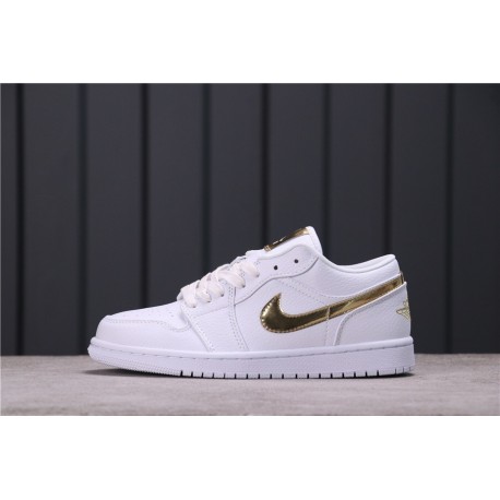 Air Jordan 1 Low Metallic Gold White Gold CZ4776-100