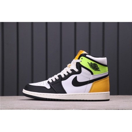 Air Jordan 1 High VoltGold Green White 555088-118