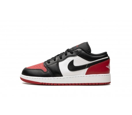 Nike Air Jordan 1 Low (GS) BRED TOE 553560-161 Shoes