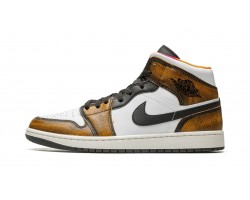 Nike Air Jordan 1 Mid SE (M) Orange Wear Away DQ8417-071 Shoes