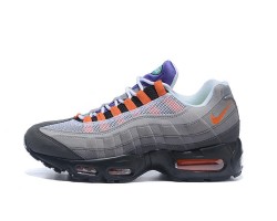 Women/Men Nike Air Max 95 OG QS Blacksafety Orangevolt Sneakers 810374 078