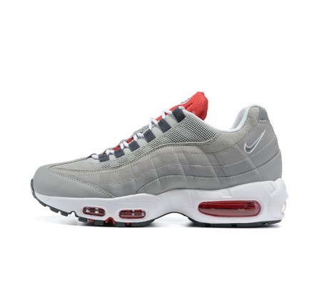 Mens Nike Air Max 95 TT Grey White and Red Sneakers