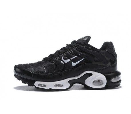 Mens Nike Air Max Plus Tn Black and White Sneakers