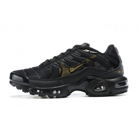 Mens Nike Air Max Plus Tn Black Gold Sneakers