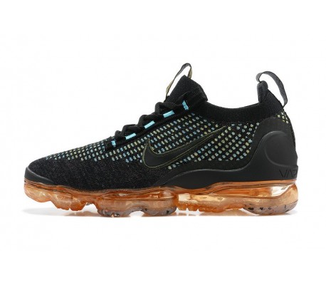 Women/Men Nike Air VaporMax 2021 Flyknit Black Orange Sneakers