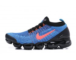 Women/Men Nike Air VaporMax Flyknit 3 Black Blue Sneakers AJ6900 015