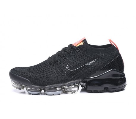 Women/Men Nike Air VaporMax Flyknit 3 Black Orange Sneakers