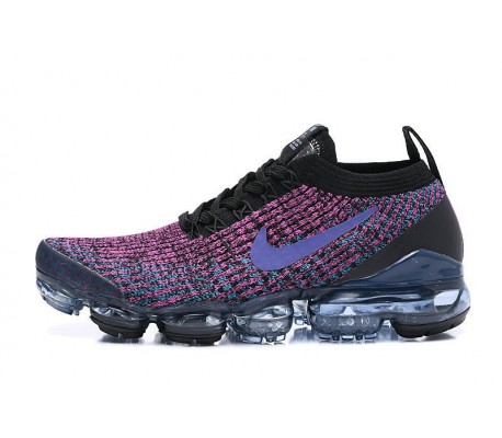 Women/Men Nike Air VaporMax Flyknit 3 Black Purple Sneakers AJ6900 009