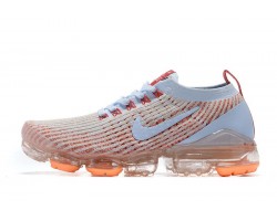 Women/Men Nike Air VaporMax Flyknit 3 White Orange Sneakers AJ6910 400