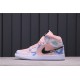 Air Jordan 1 Mid SE Team Fluorescent Pink Blue White CW6008-600