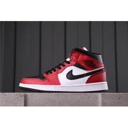 Air Jordan 1 Mid Chicago Black Toe Red Black White 554724-069